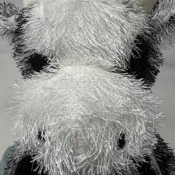 Kellytoy Cow Black White Spots Eyelash‎ Fur Plush Stuffed Animal 12" Long - Picture 6 of 6